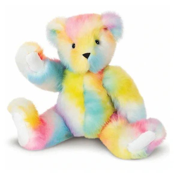 Large 20 inch Rainbow Tie-Dye Vermont Teddy Bear - Picture 10 of 10